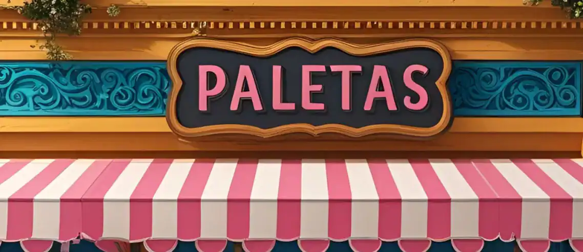 Illustration of Paletas ice cream store